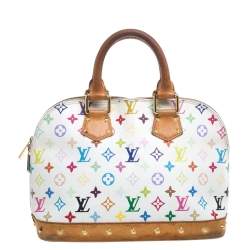 Pre Owned حقيبة لوي فيتون كانفاس مونوغرامي متعدد الألوان أبيض صغيرة