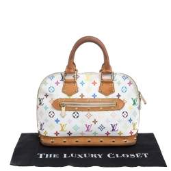 Pre Owned حقيبة لوي فيتون كانفاس مونوغرامي متعدد الألوان أبيض صغيرة