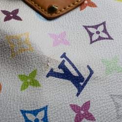 Pre Owned حقيبة لوي فيتون كانفاس مونوغرامي متعدد الألوان أبيض صغيرة