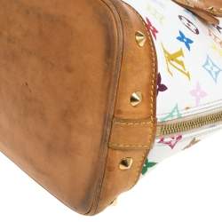 Pre Owned حقيبة لوي فيتون كانفاس مونوغرامي متعدد الألوان أبيض صغيرة