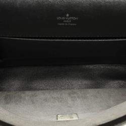 Pre Owned Louis Vuitton Black Taiga Leather Porte-Document Angara Briefcase