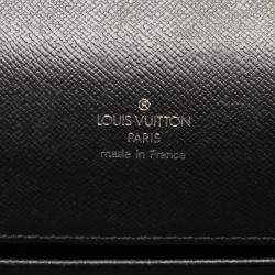 Pre Owned Louis Vuitton Black Taiga Leather Porte-Document Angara Briefcase