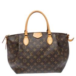 Louis Vuitton Tote Turenne Monogram With Accessories MM Brown in Toile  Canvas/Vachetta with Brass - US