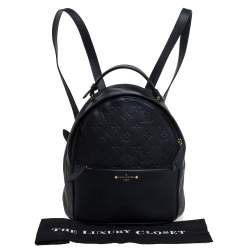 مملوكة مسبقًا Louis Vuitton Black Empreinte Leather Sorbonne Backpack