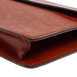 Pre Owned حقيبة كلتش لوي فيتون مونتيان فينتدج جلد إيبي بني