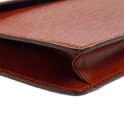 Pre Owned حقيبة كلتش لوي فيتون مونتيان فينتدج جلد إيبي بني