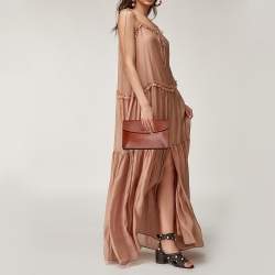 Pre Owned حقيبة كلتش لوي فيتون مونتيان فينتدج جلد إيبي بني