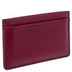 Louis Vuitton Pondichery Pink Epi Leather Card Holder