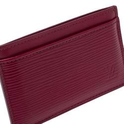 Louis Vuitton Pondichery Pink Epi Leather Card Holder