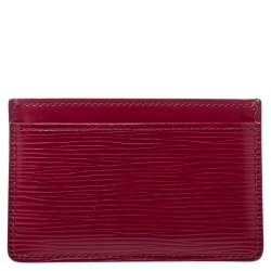 Louis Vuitton Pondichery Pink Epi Leather Card Holder