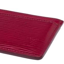 Louis Vuitton Pondichery Pink Epi Leather Card Holder