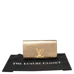 Pre Owned حقيبة كلتش لوي فيتون لويد جل ذهبي ميتاليك