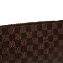 Louis Vuitton Damier Ebene Canvas Neverfull Pochette Clutch 