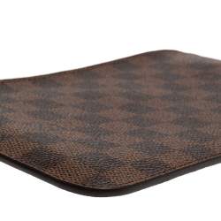 Louis Vuitton Damier Ebene Canvas Neverfull Pochette Clutch 