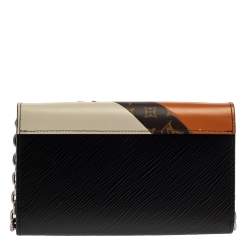 Louis Vuitton Block Color Monogram Epi Leather Twist Tape Chain Clutch