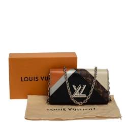 Louis Vuitton Block Color Monogram Epi Leather Twist Tape Chain Clutch