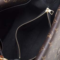 مملوكة مسبقًا Louis Vuitton Black Leather and Monogram Canvas Double V Bag