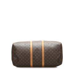 Pre Owned Louis Vuitton Brown Monogram Canvas Keepall 55 Bag