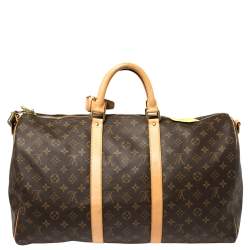 Pre Owned Louis Vuitton Monogram Canvas Keepall Bandouliere 50 Bag