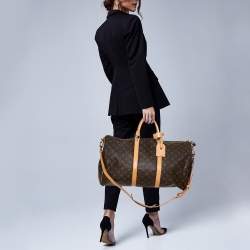 Pre Owned Louis Vuitton Monogram Canvas Keepall Bandouliere 50 Bag