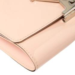 Pre Owned Louis Vuitton Rose Ballerine Patent Leather Chain Louise MM Bag