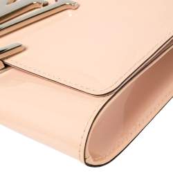 Pre Owned Louis Vuitton Rose Ballerine Patent Leather Chain Louise MM Bag