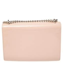 Pre Owned Louis Vuitton Rose Ballerine Patent Leather Chain Louise MM Bag