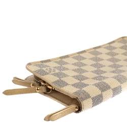Pre Owned Louis Vuitton Damier Azur Canvas Insolite Wallet