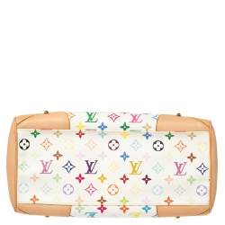 مملوكة مسبقًا Louis Vuitton White Multicolore Monogram Canvas Claudia Bag
