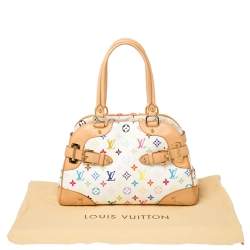 مملوكة مسبقًا Louis Vuitton White Multicolore Monogram Canvas Claudia Bag