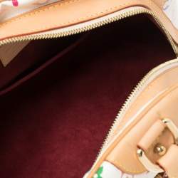 مملوكة مسبقًا Louis Vuitton White Multicolore Monogram Canvas Claudia Bag