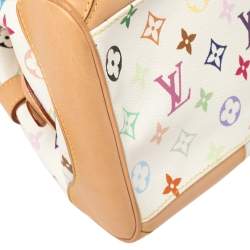 مملوكة مسبقًا Louis Vuitton White Multicolore Monogram Canvas Claudia Bag
