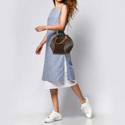 Pre Owned حقيبة لوي فيتون اليبس كانفاس مقوى مونوغرامي وجلد PM