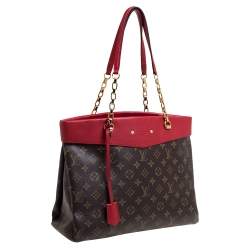 Pre Owned Louis Vuitton Cerise Monogram Canvas Pallas Shopper Bag