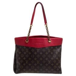 Pre Owned Louis Vuitton Cerise Monogram Canvas Pallas Shopper Bag
