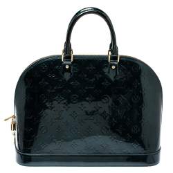 مملوكة مسبقًا حقيبة لوي فيتون ألما فيرنيه مونوغرامي أحضر داكن مقاس كبير