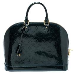 مملوكة مسبقًا حقيبة لوي فيتون ألما فيرنيه مونوغرامي أحضر داكن مقاس كبير