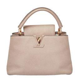 LOUIS VUITTON Capucines PM Taurillon Leather Shoulder Bag Galet-US