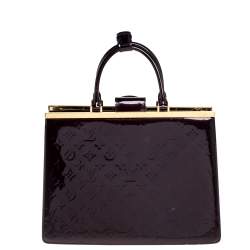 Pre Owned Louis Vuitton Amarante Monogram Vernis Leather Deesse GM Bag