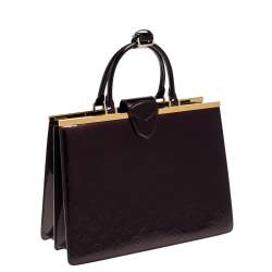 Pre Owned Louis Vuitton Amarante Monogram Vernis Leather Deesse GM Bag