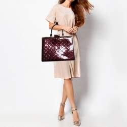 Pre Owned Louis Vuitton Amarante Monogram Vernis Leather Deesse GM Bag