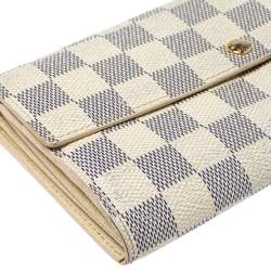 Pre Owned محفظة لوي فيتون سارة كانفاس آزور دامييه