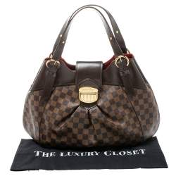 Pre Owned حقيبة لوي فيتون سيستينا كانفاس دامييه إيبين GM