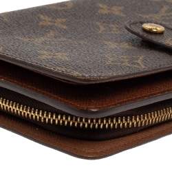 مملوكة مسبقًا محفظة لوي فيتون بورت بابييه كانفاس مونوغرامي بسحاب 