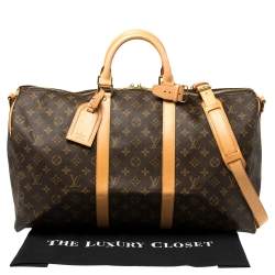 Pre Owned Louis Vuitton Monogram Canvas Keepall Bandouliere 50 Bag
