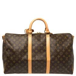 Pre Owned Louis Vuitton Monogram Canvas Keepall Bandouliere 50 Bag