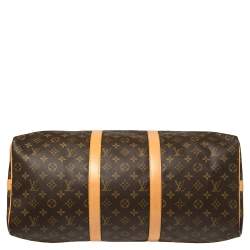 Pre Owned Louis Vuitton Monogram Canvas Keepall Bandouliere 50 Bag