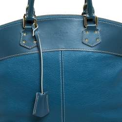 Louis Vuitton Blue Suhali Leather Lockit MM Bag