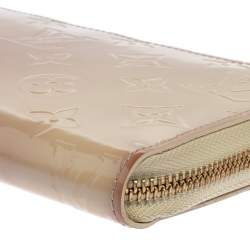 Louis Vuitton Cream White Monogram Vernis Zippy Wallet