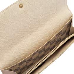 LOUIS VUITTON EMILIE WALLET DAMIER AZUR CANVAS PURSE WALLET Beige